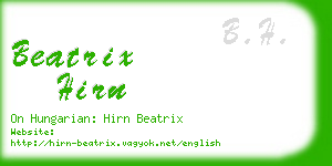 beatrix hirn business card